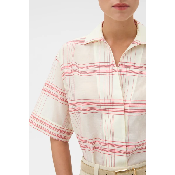Oroton Windowpane Check Shirt - Oroton Tops - Australian Heritage Luxury - Shop at Luxury Shoes 