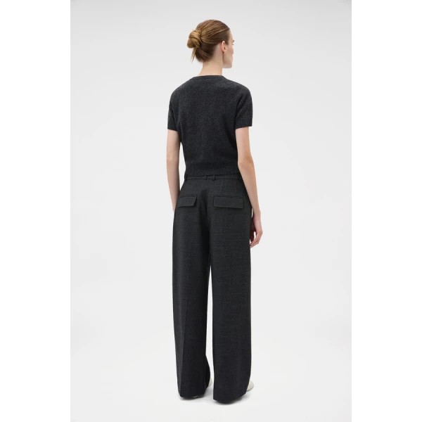 Oroton Wool Flat Front Pant - Oroton Pants - Australian Heritage Luxury - Shop at Luxury Shoes 