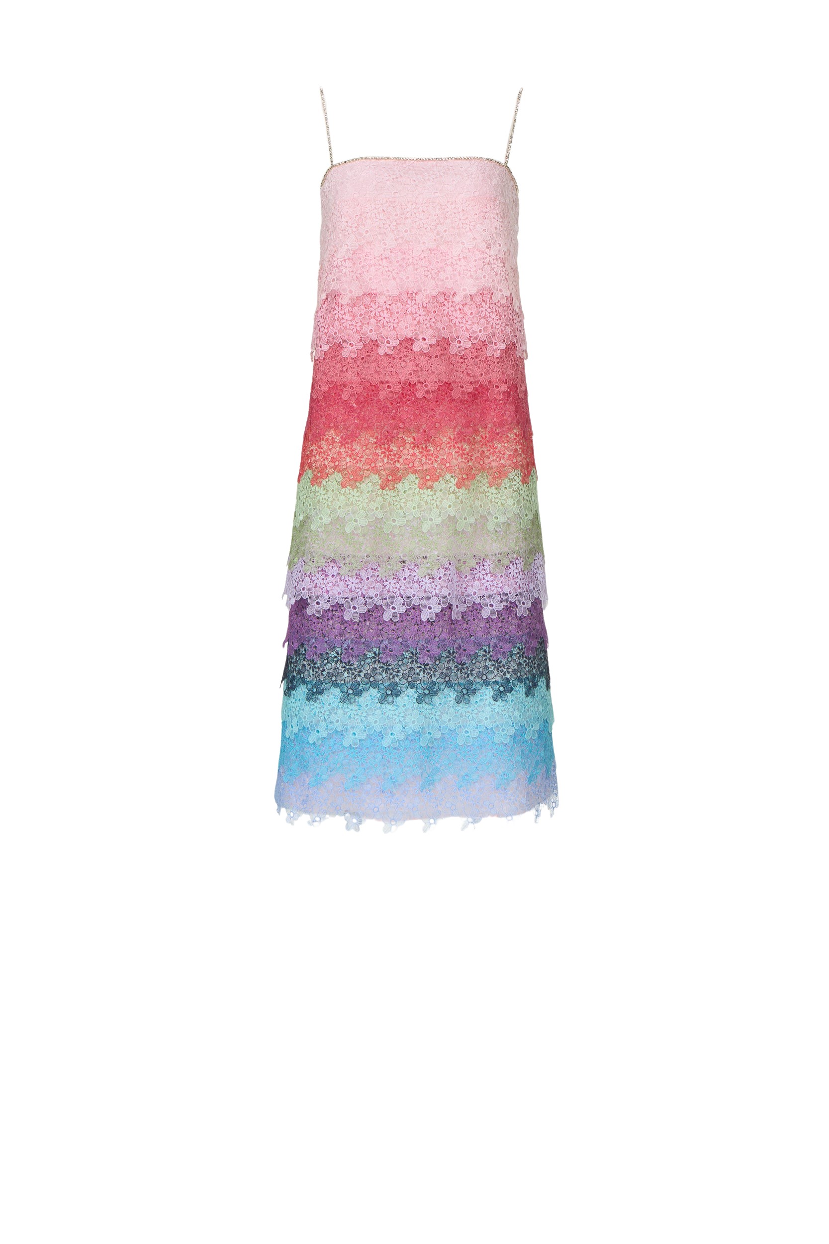 Costarellos Rinna Lace Ombré Midi Dress