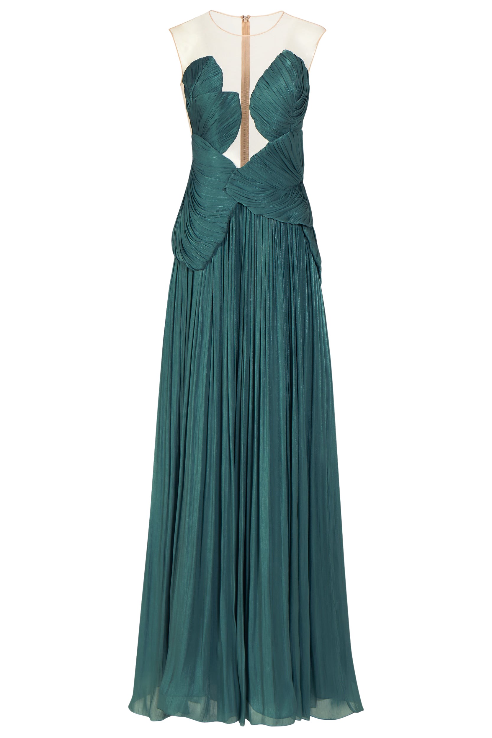 Costarellos Serenne Lurex Georgette Gown