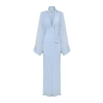Shona Joy Edie Flared Sleeve Maxi Dress With Scarf – Arcadian Blue