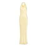 Shona Joy La Lune High Cowl Open Back Maxi Dress – Lemon