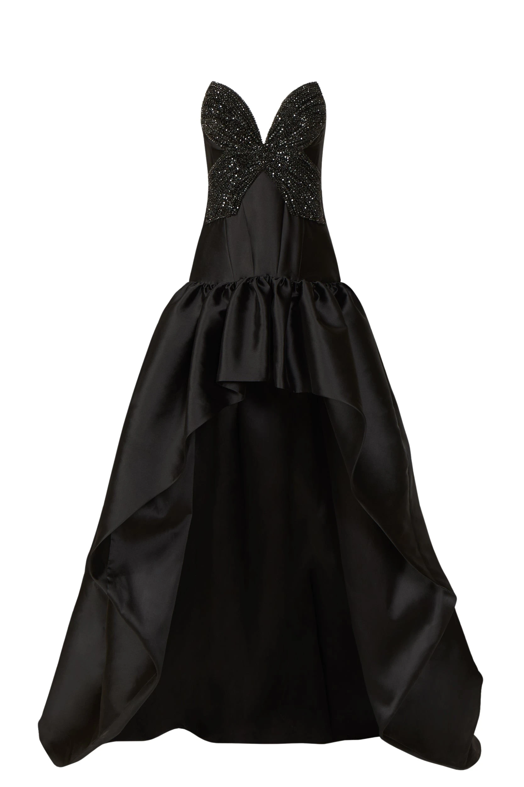 Thara-Silk-Mikado-High-Low-Gown-Costarellos-Dresses42675_nobg Costarellos Dresses - Romantic Greek Lace - Shop at Luxury Shoes