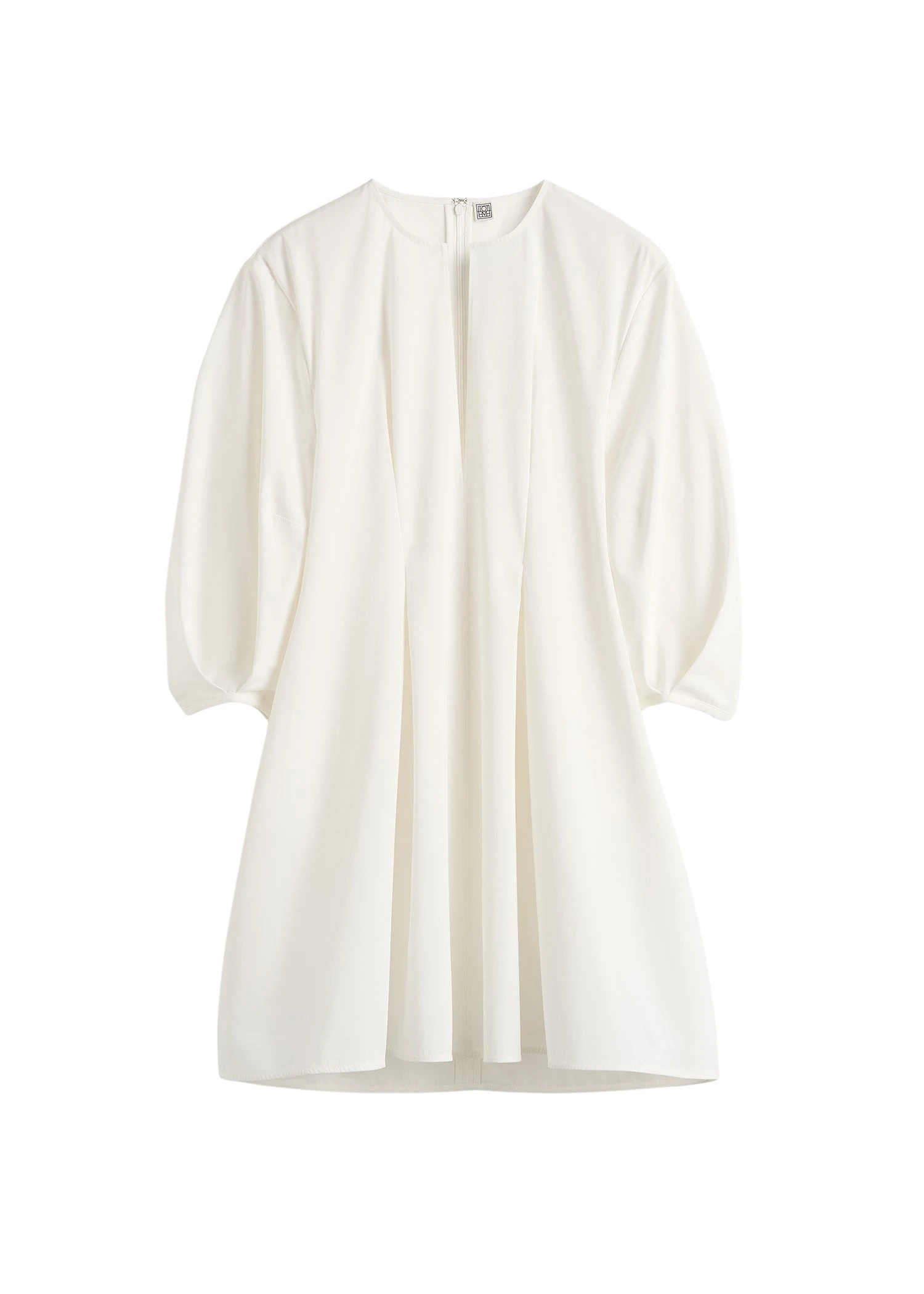Toteme-Balloon-Sleeve-Cotton-Dress-White39716_nobg Toteme Dresses with minimalist design at Luxury Shoes