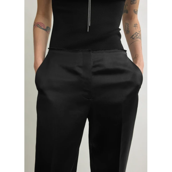 Toteme Easy Raw Edge Trousers Black, view 2