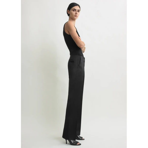 Toteme Easy Raw Edge Trousers Black, view 4