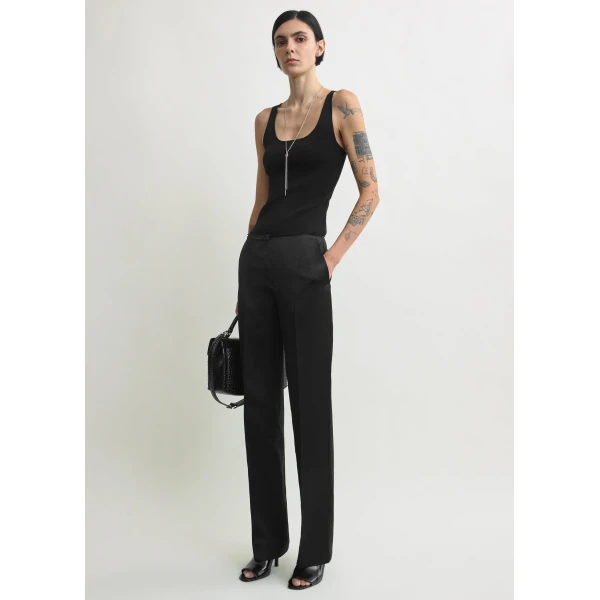 Toteme Easy Raw Edge Trousers Black, view 5