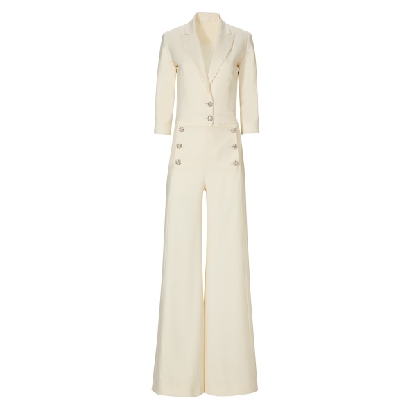 Costarellos Jumpsuit - Romantic Greek Lace - Shop at Luxury Shoes 
