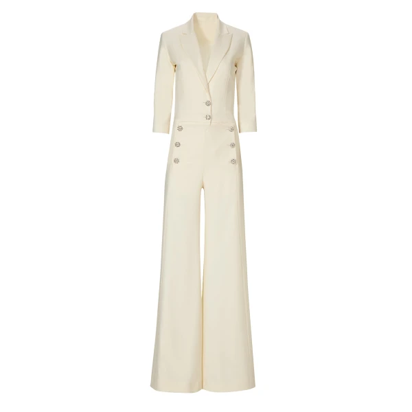 Costarellos Jumpsuit - Romantic Greek Lace - Shop at Luxury Shoes 