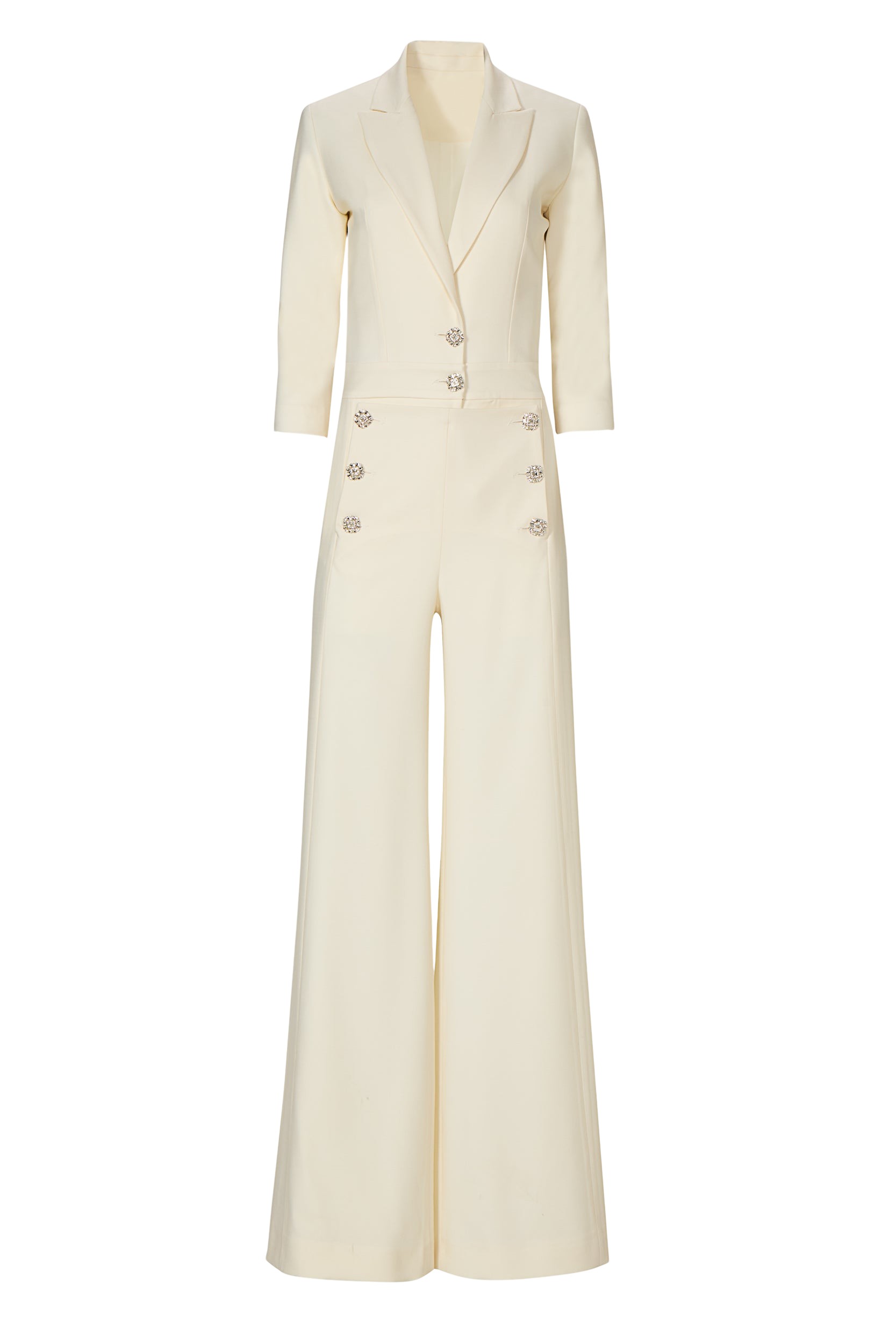 Costarellos Velara Lightweight Wool Jumpsuit