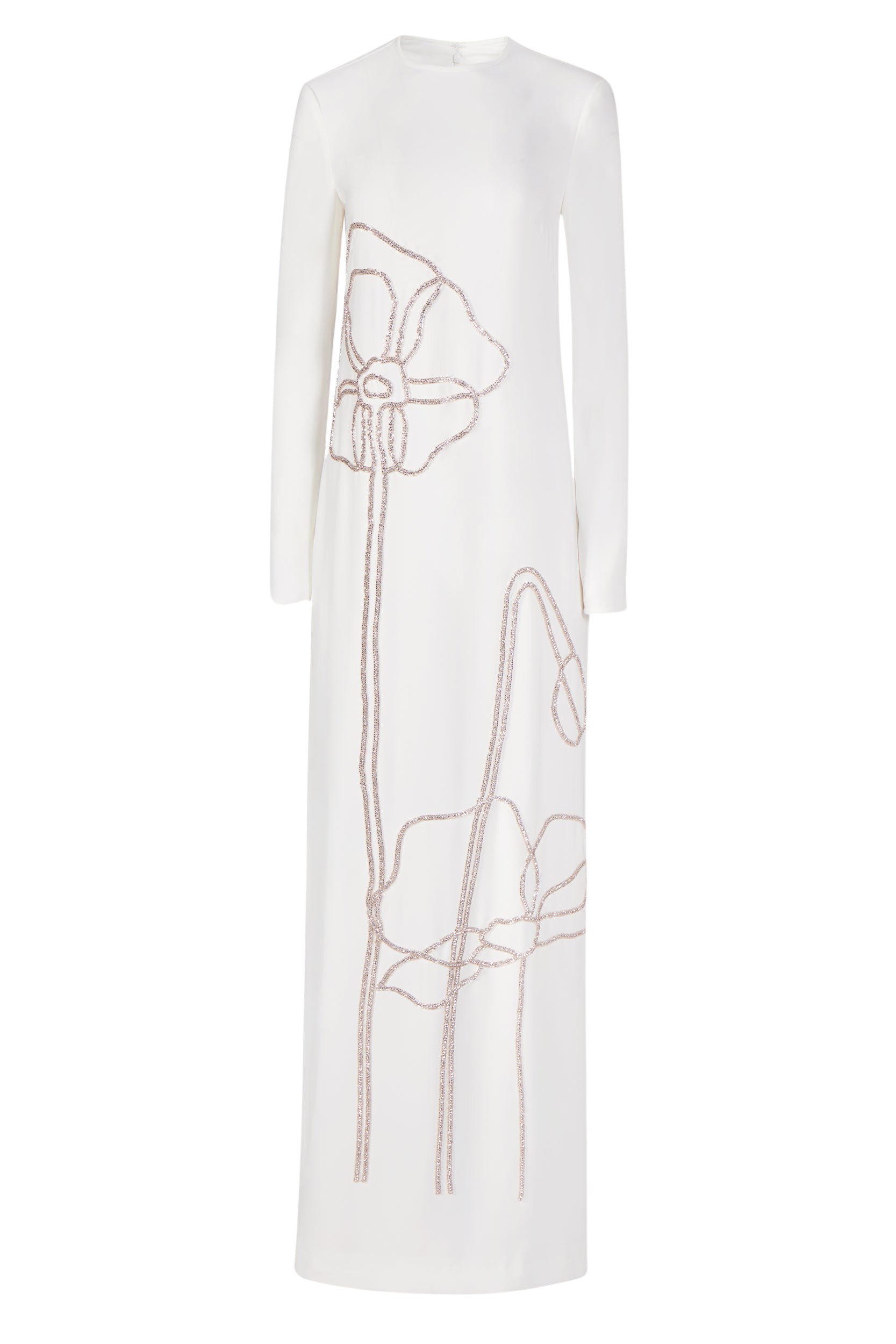 Costarellos Zarie Crepe Column Gown