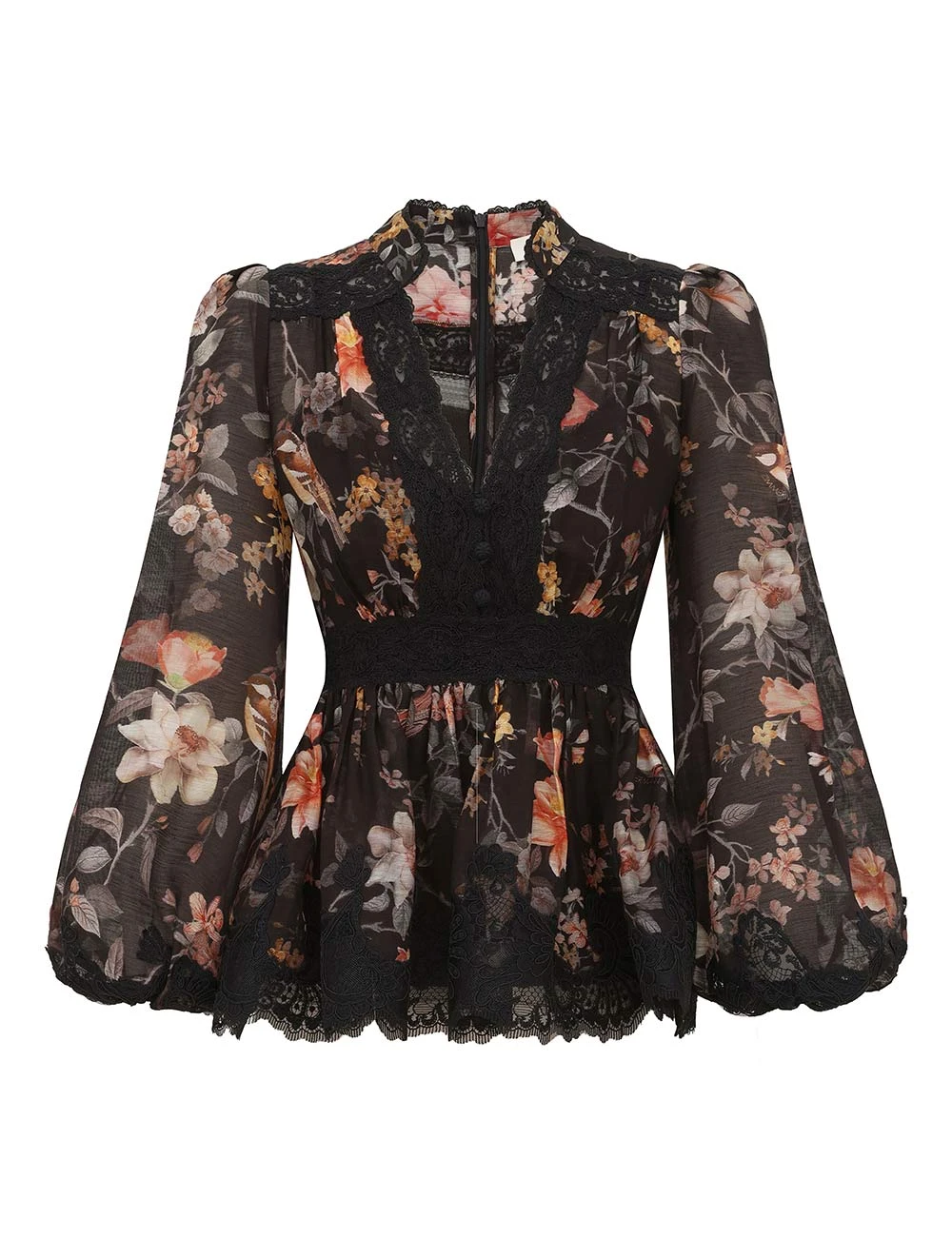 Zimmermann Carousel Lace Peplum Blouse | Ready to Wear Collection Luxury Shoes Elevate your elegance in this Zimmermann Tops available now at Luxury Shoes
