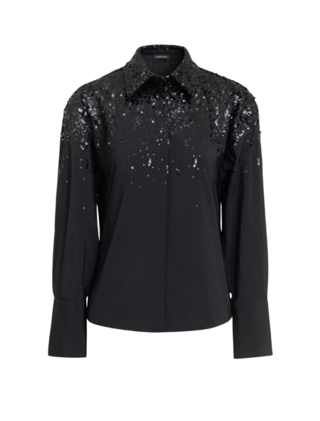 Zuhair Murad Taffeta Paillettes Shirt - Tops - Lebanese Haute Couture and Evening Gowns at Luxury Shoes 