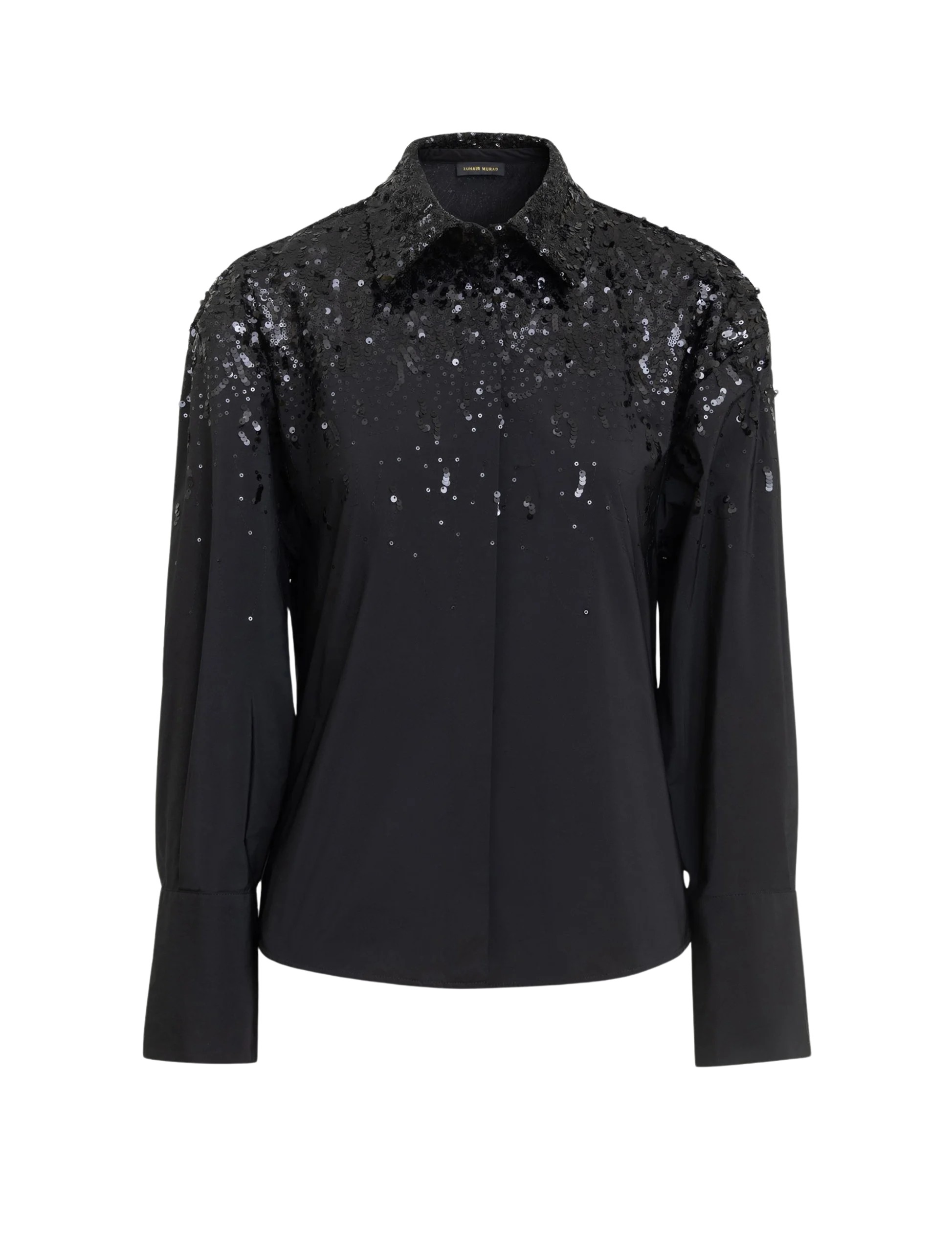 Zuhair-Murad-Taffeta-Paillettes-Shirt-scaled36436_nobg Zuhair Murad Taffeta Paillettes Shirt - Tops - Lebanese Haute Couture and Evening Gowns at Luxury Shoes