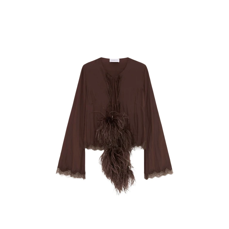 Elevate your elegance in this 16Arlington Knitwear from the luxury feather dress edit