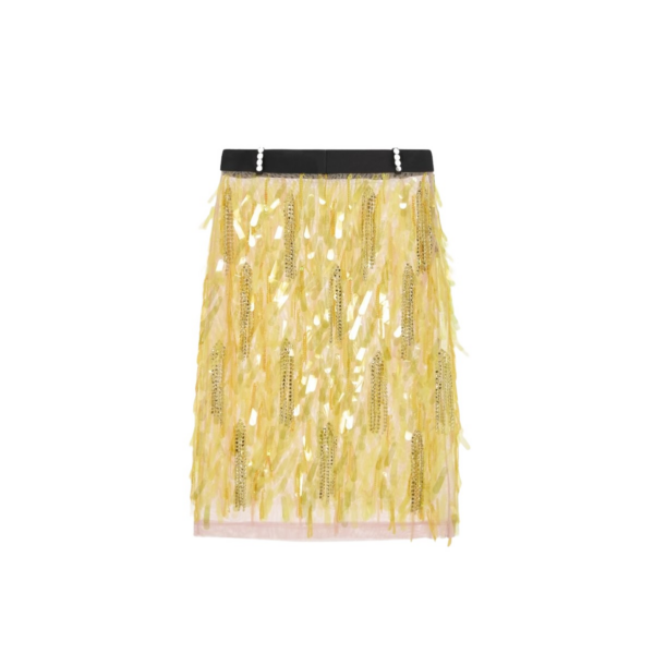 16Arlington Emilia Midi Skirt In Embroidered Tulle