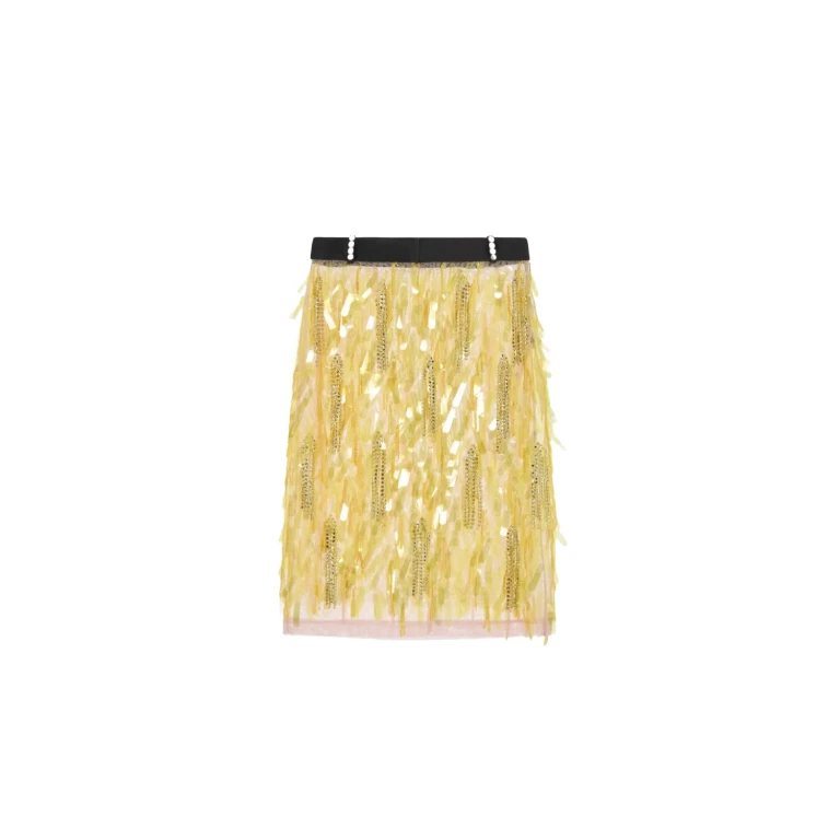 Elevate your elegance in this 16Arlington Skirts from the luxury feather dress edit