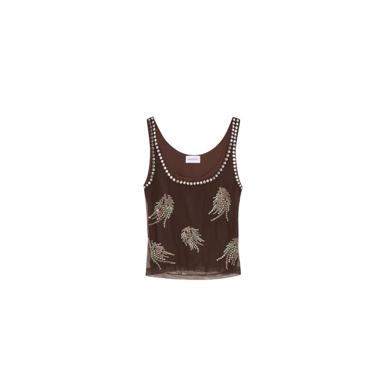 Elevate your elegance in this 16Arlington Tops from the luxury feather dress edit