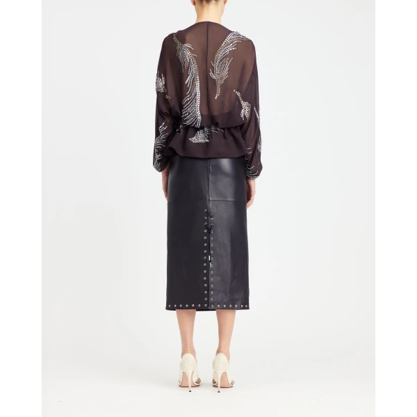 Elevate your elegance in this 16Arlington Skirts from the luxury feather dress edit