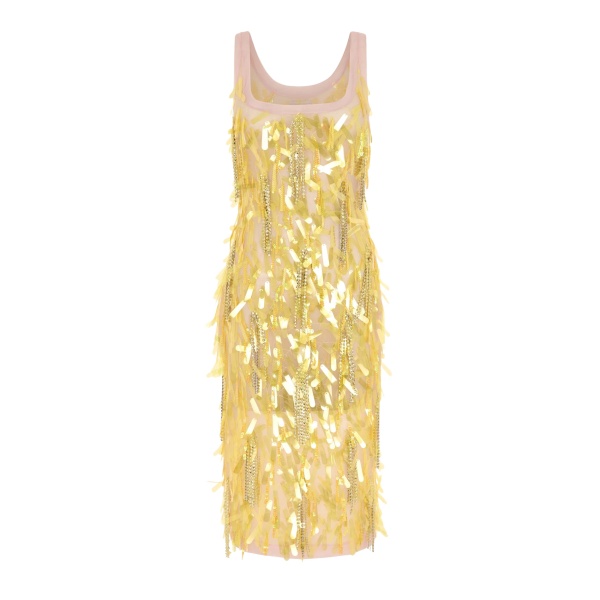 Elevate your elegance in this 16Arlington Dresses from the luxury feather dress edit