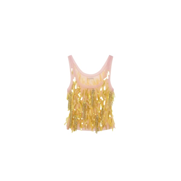 Elevate your elegance in this 16Arlington Tops from the luxury feather dress edit