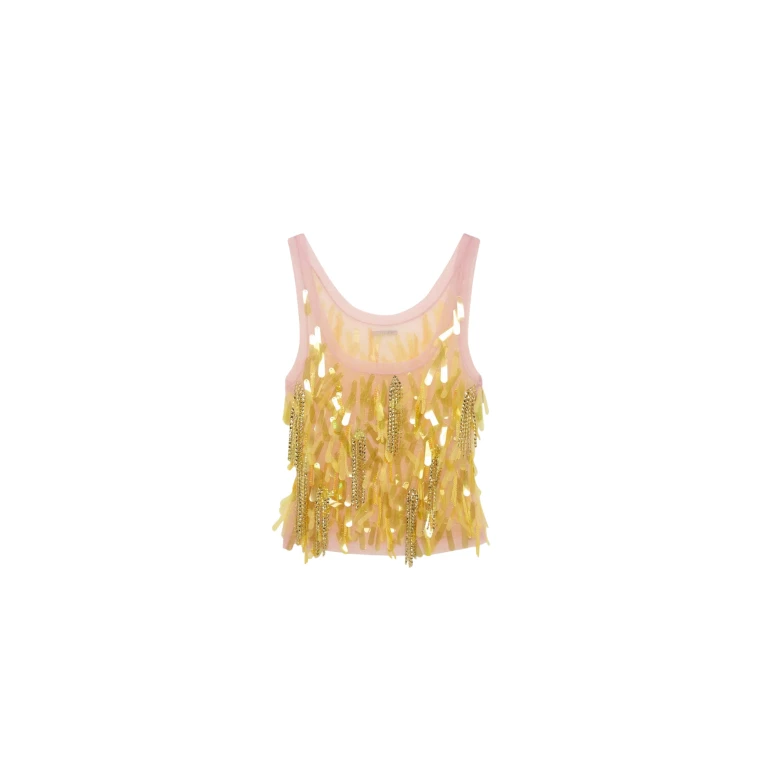 Elevate your elegance in this 16Arlington Tops from the luxury feather dress edit