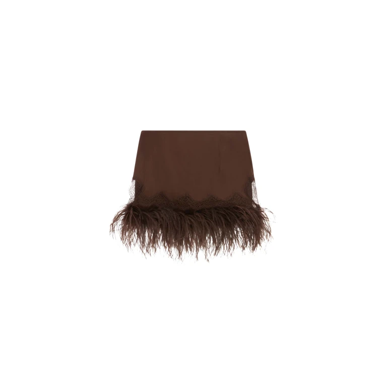 Elevate your elegance in this 16Arlington Skirts from the luxury feather dress edit
