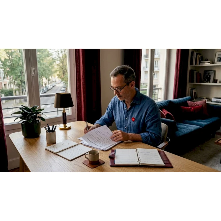 Técnico de contabilidade revê os registos de peças de vestuário