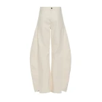 awake mode Pants A.W.A.K.E. MODE Denim Jeans With Inserts Ecru - Pants - Conceptual Avant-Garde Fashion at Luxury Shoes