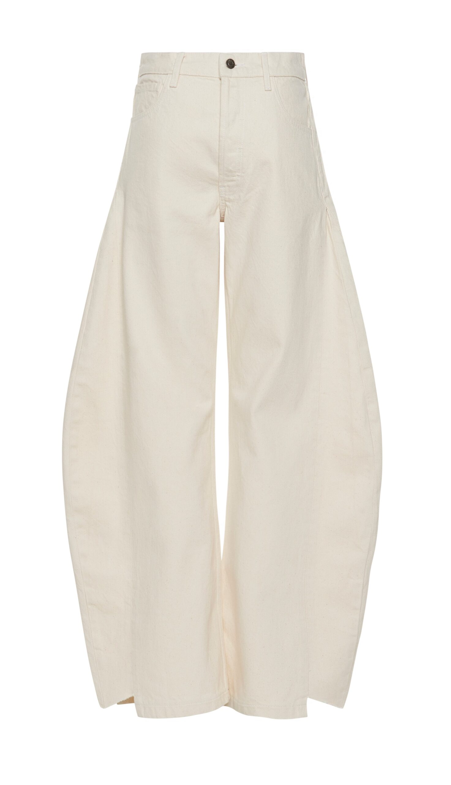awake mode Pants A.W.A.K.E. MODE Denim Jeans With Inserts Ecru - Pants - Conceptual Avant-Garde Fashion at Luxury Shoes