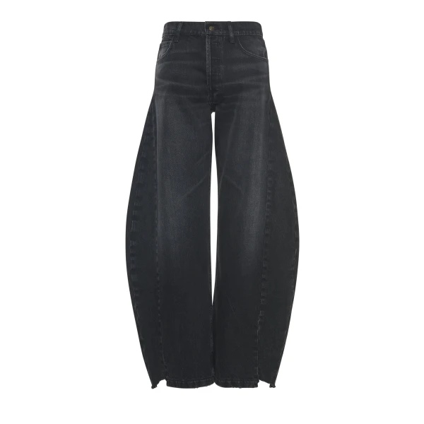A.W.A.K.E. MODE Denim Jeans With Inserts Washed Black - Pants - Conceptual Avant-Garde Fashion at Luxury Shoes 