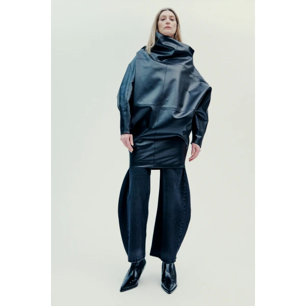 A.W.A.K.E. MODE Denim Jeans With Inserts Washed Black - Pants - Conceptual Avant-Garde Fashion at Luxury Shoes 