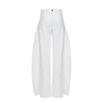 A.W.A.K.E. MODE Denim Jeans With Inserts White - Pants - Conceptual Avant-Garde Fashion at Luxury Shoes 