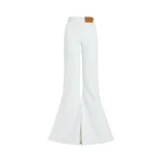 A.W.A.K.E. MODE Flared Mirror Jeans White - Pants - Conceptual Avant-Garde Fashion at Luxury Shoes 