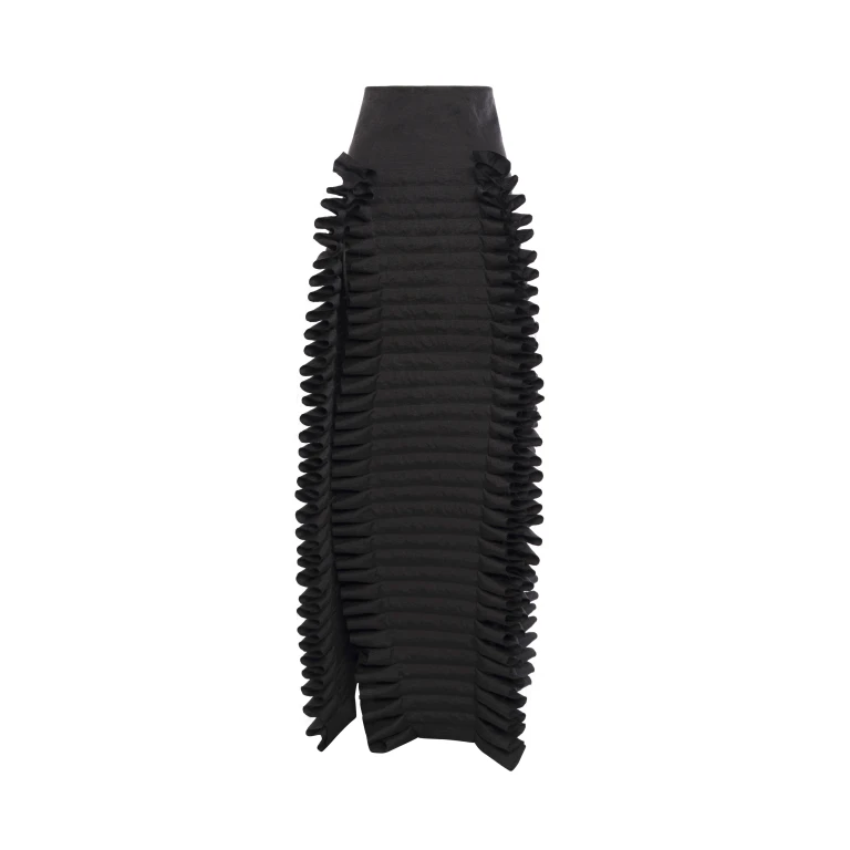 A.W.A.K.E. MODE Laminary Skirt Black - Skirts - Conceptual Avant-Garde Fashion at Luxury Shoes 