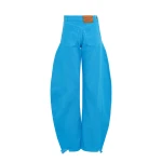 A.W.A.K.E. MODE Mirror Jeans With Side Inserts Bright Blue - Pants - Conceptual Avant-Garde Fashion at Luxury Shoes 