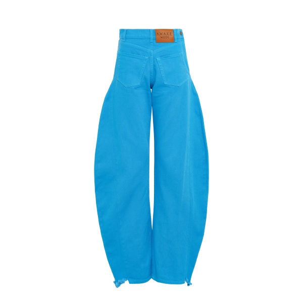 A.W.A.K.E. MODE Mirror Jeans With Side Inserts Bright Blue - Pants - Conceptual Avant-Garde Fashion at Luxury Shoes 