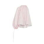 A.W.A.K.E. MODE One-Sleeve Voluminous Top Pale Pink - Tops - Conceptual Avant-Garde Fashion at Luxury Shoes 