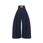 A.W.A.K.E. MODE Rounded Back To Front Jeans Indigo Rinse Wash - Pants - Conceptual Avant-Garde Fashion at Luxury Shoes 