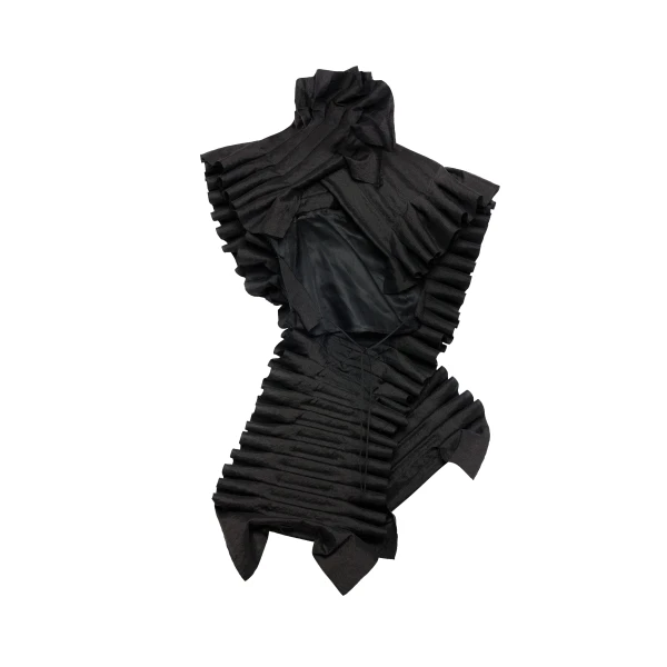 A.W.A.K.E. MODE Structural Top Black - Tops - Conceptual Avant-Garde Fashion at Luxury Shoes 