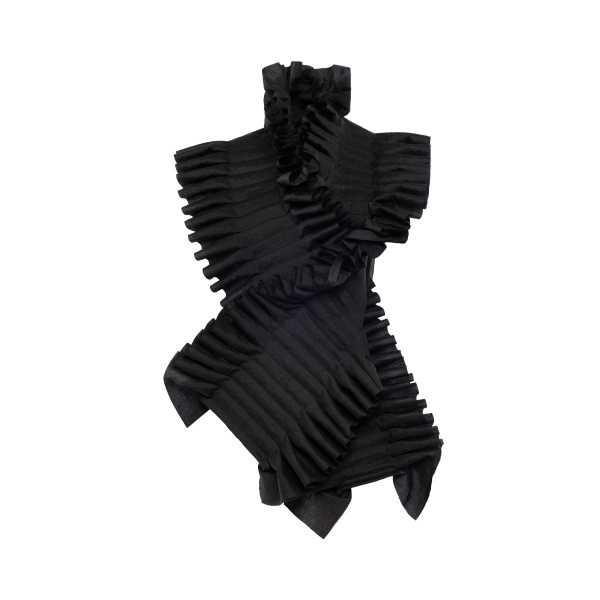 A.W.A.K.E. MODE Structural Top Black - Tops - Conceptual Avant-Garde Fashion at Luxury Shoes 