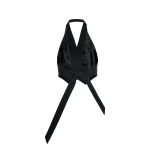 A.W.A.K.E. MODE Vest With Tie Back Black - Tops - Conceptual Avant-Garde Fashion at Luxury Shoes 