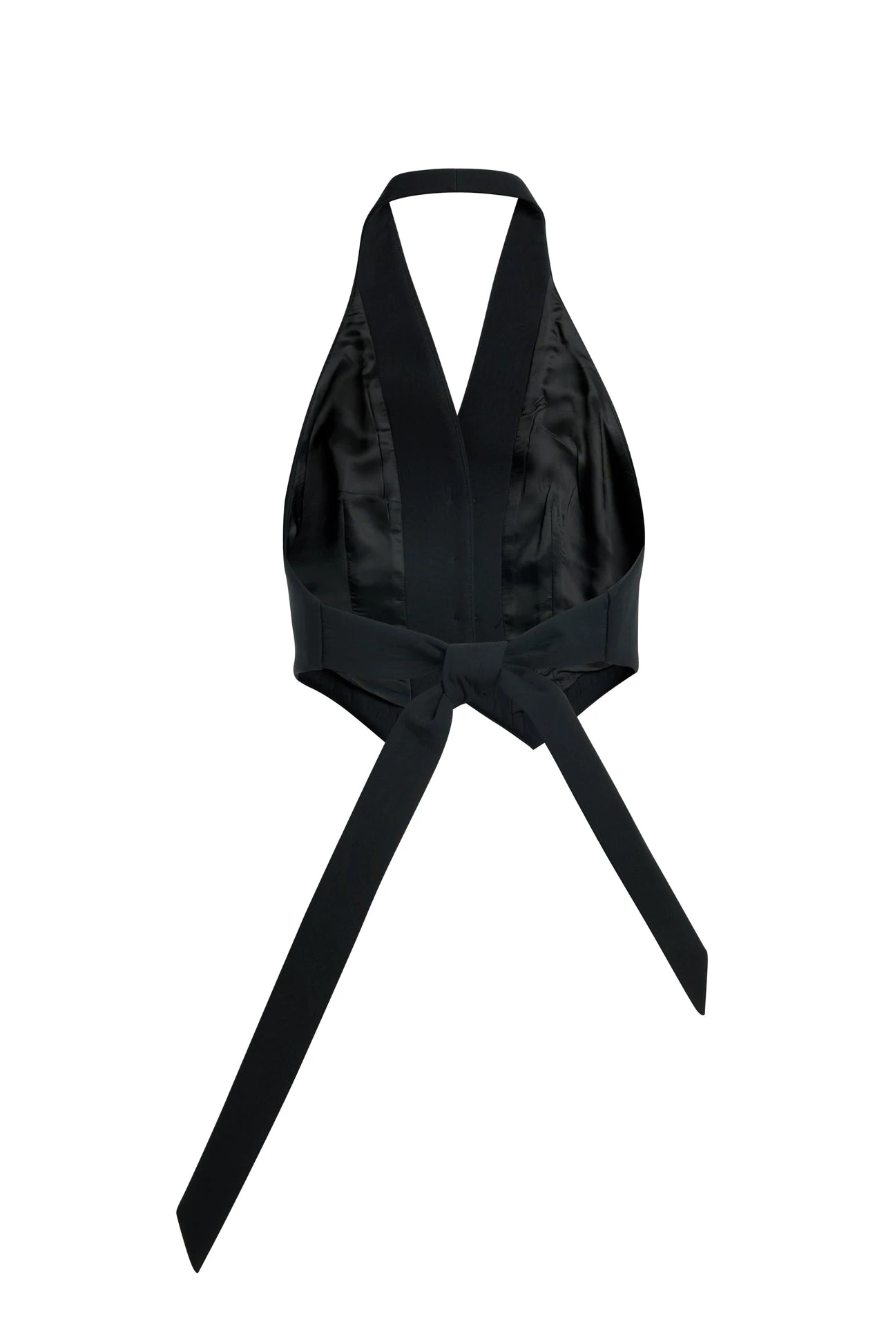 awake mode Tops A.W.A.K.E. MODE Vest With Tie Back Black - Tops - Conceptual Avant-Garde Fashion at Luxury Shoes