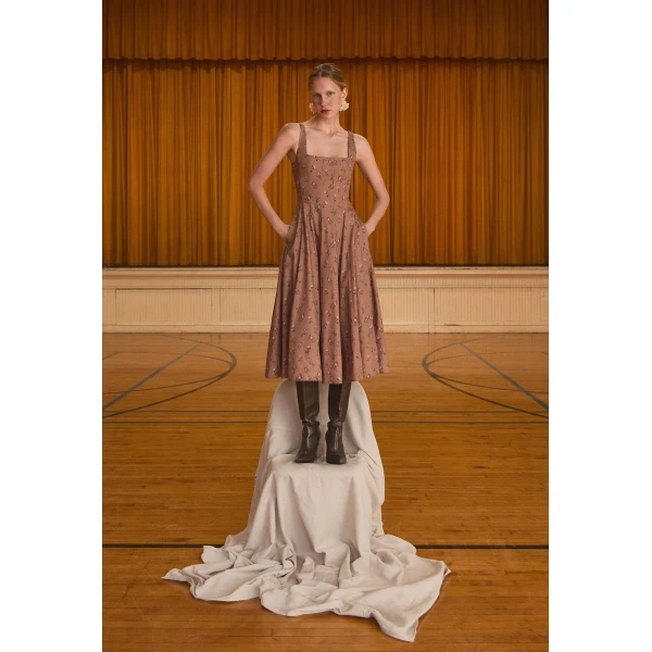 Agua by Agua Bendita Frontera Quebrada Midi Dress - Agua By Agua Bendita Dresses - Artisanal Colombian Resort Wear at Luxury Shoes 