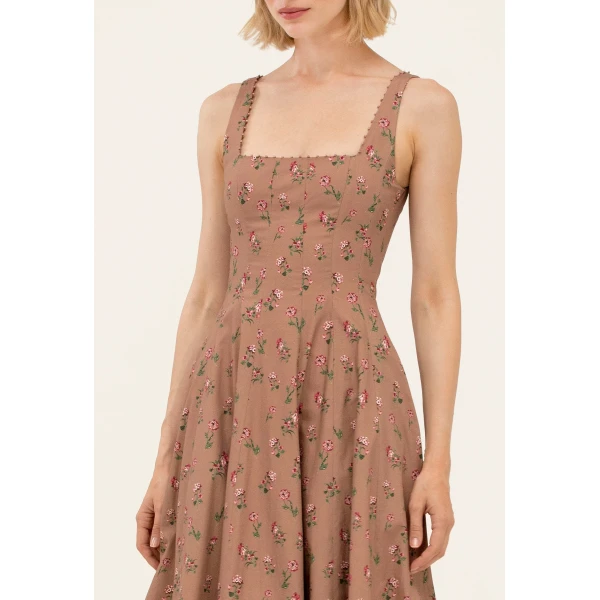 Agua by Agua Bendita Frontera Quebrada Midi Dress - Agua By Agua Bendita Dresses - Artisanal Colombian Resort Wear at Luxury Shoes 