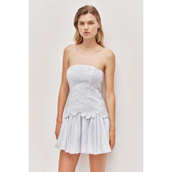Gia Embroidered Mini Dress