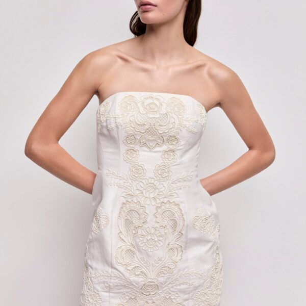 Aje Perilla Embroidered Mini Dress, view 3