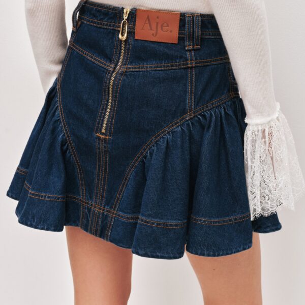 Aje Elodi Denim Mini Skirt, view 5