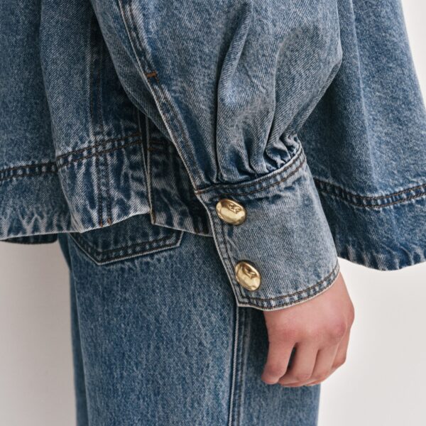 Aje Lorraine Denim Blouse, view 4