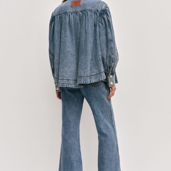 Aje Lorraine Denim Blouse, view 5